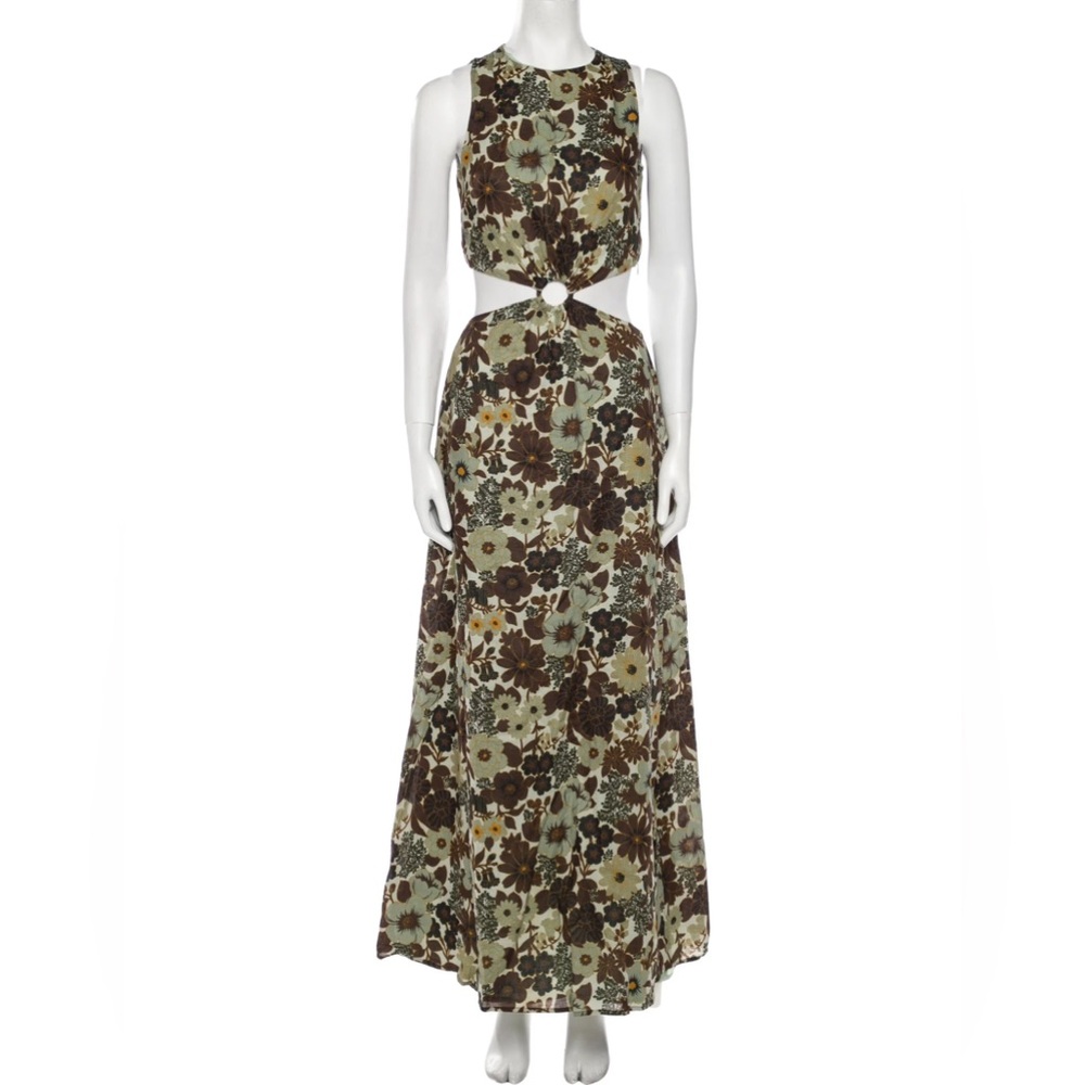 Sir Constantine Cut Out Midi Dress In Constantine Print US Size 4 (size 1)